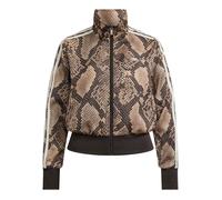 (WMNS) adidas Satin Snake Print Firebird Track Jacket Asia Sizing 'Linen Magic Beige' KX1885 L