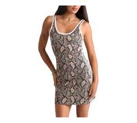 (WMNS) adidas Snake Print Mini Dress Asia Sizing 'Linen Magic Beige' KX1890 XS
