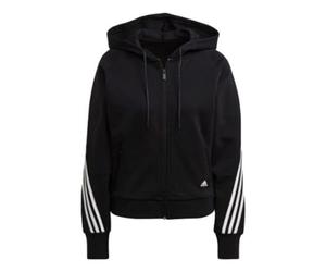 (WMNS) adidas Sportswear Wrapped 3-Stripes Full-Zip Hoodie Asia Sizing 'Black White' GL0339 XS
