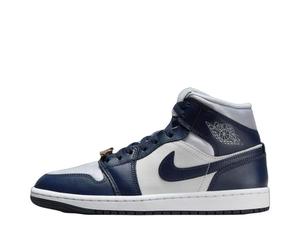 (WMNS) Air Jordan 1 Mid SE 'Football Grey White Midnight Navy' FZ8777-044 10.5