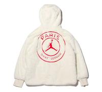 (WMNS) Air Jordan Brand AS WJ PSG Paris Saint-Germain fur Jacket White CQ7154-133 S