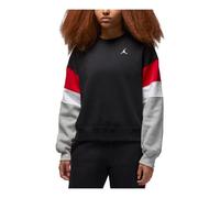 (WMNS) Air Jordan Brooklyn Fleece Crewneck Sweatshirt 'Black Grey' FB5174-010 S