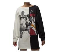 (WMNS) Air Jordan Flight Printed Long-Sleeved Dress Asia Sizing 'Sail White Black' IO3101-133 XXL