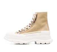 (WMNS) Alexander McQueen Glitter Tread Slick High-Top Sneakers 'Gold White' 685699W4SG18062 8