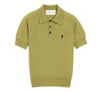(WMNS) AMI Army Wool Short Sleeve Army de Heart Polo Wagon 'Green' FPL439-KN0039-A091 XS