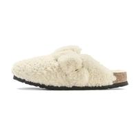 (WMNS) Birkenstock Boston Big Buckle Shearling Narrow Fit 'Eggshell' 1025664 6-6.5