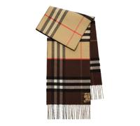 (WMNS) Burberry Check Cashmere Scarf 'Brown' 8117705 F