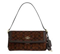 (WMNS) COACH Etta Small Flap Shoulder Bag Signature Chenille 'Truffle' CCV65-IMA7U F