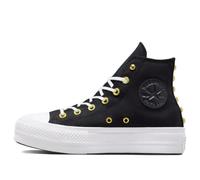 (WMNS) Converse Chuck Taylor All Star Lift Platform Star Studded 'Black White Gold' A05453C 10