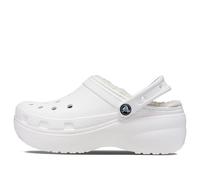 (WMNS) Crocs Classic Platform Lined Clogs 'White' 207938-100 7