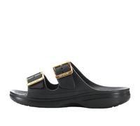 (WMNS) Crocs Metallic Buckle Saturday Sandal 'Black' 213316-001 9