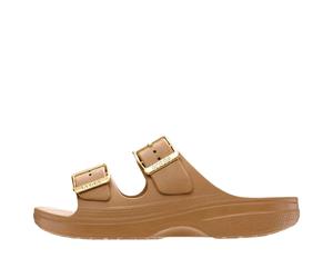 (WMNS) Crocs Metallic Buckle Saturday Sandal 'Sepia' 213316-2EY 6