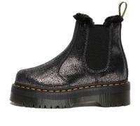 (WMNS) Dr. Martens 2976 Faux Fur-Lined Metallic Platform Chelsea Boots 'Black' 27956012 5