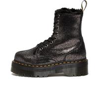 (WMNS) Dr. Martens Jadon Faux Fur-Lined Metallic Leather Platform Boots 'Black' 27955012 6