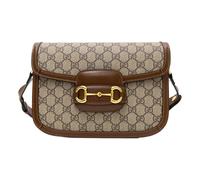 (WMNS) Gucci 1955 Canvas Single-Shoulder Bag Unisex Small Ebony/Brown 602204-92TCG-8563 F