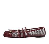 (WMNS) Gucci Horsebit Flat Shoes 'Rosso Ancora Red Mesh' 835077-FAEQZ-6207 6