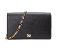 (WMNS) Gucci Marmont Leather Mini Chain Bag 'Black Gold' 497985-CAO0G-1000 F