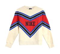 (WMNS) Nike Splicing Fleece Lined Knit Round Neck Pullover 'Beige Red' BV2921-115 L