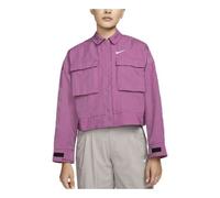 (WMNS) Nike SS22 Sportswear Essential Woven Lapel Long Sleeves Jacket Wine Red DM6244-507 L