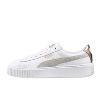 (WMNS) PUMA Basket Platform Euphoria RG 'White Gray Gold' 366814-02 6.5