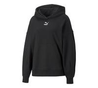 (WMNS) PUMA Classic Oversized Hoodie TR 'Black White' 673576-01 L