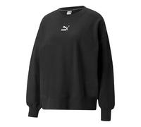 (WMNS) PUMA Classics Logo Embroidery Round-Neck SweatshirtBlack 535327-01 M