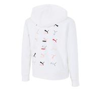 (WMNS) PUMA Classics Logo Graphics Hoodie 'White' 533155-02 M