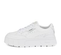 (WMNS) PUMA Mayze Stack Leather 'Triple White' 384412-01 10