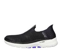Skechers Women's Sneaker GO Walk 6 Fabulous View – Black Textile/Lavender Trim – UK 3.5