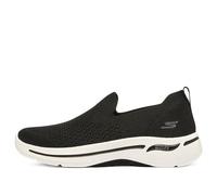 (WMNS) Skechers Go Walk Arch Fit Slip on 'Black White' 124418-BKW 6