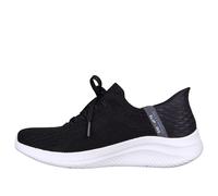 Skechers Women's Slipper Ultra Flex 3.0 Brilliant Path – Black Knit/White Trim – UK 3