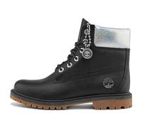 (WMNS) Timberland Heritage 6 Inch Waterproof Boots 'Black Full Grain with Silver Collar' A2M8GW 7.5