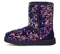 (WMNS) UGG Classic Short Stellar Sequin Snow Boots Black/Blue/Purple 1112514-MDL 9