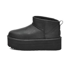 (WMNS) UGG Classic Ultra Mini Platform Boot 'Black Leather' 1141510-BLLE 9