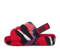 (WMNS) UGG Fluff Yeah Slide Cali Collage 'Red Black Pink' 1118164-RED 8