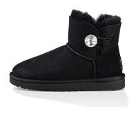 (WMNS) UGG Mini Bailey Button Bling Fleece Lined 'Black White' 1016554-BLK 8