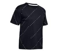 (WMNS) Under Armour Logo Live Training Sports Printing Short Sleeve Black 1355708-001 M
