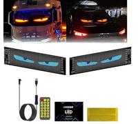 Wmool 2PCS Devil Eyes Light for Cars, Programmable Flex Car LED Display, Bluetooth Display, 3D Car Devil Eye Demon Evil Eyes Headlight, Usb LED Dynamic Devil Eyes Light for Cars, Store, Party, Bar