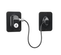 Wmool Refrigerator Lock with 2 Keys, Casement Window Lock Window Guards For Children, Adhesive, with Child Refrigerator Lock