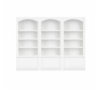 Wmqbjta 1:12 Scale Dollhouse Bookcase Cabinet Space-Saving Dollhouse Bookshelf Farmhouse-Influenced Miniature Cabinet with Open Shelving for Diorama Builders, White