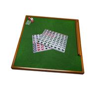 Wmqbjta 144 Pieces Mah Jong Mini Mahjong Set Folding Table Classic Tiles Portable Material Suitable for Social Gatherings Party, white