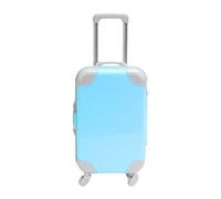 Wmqbjta 18-Inch Doll Suitcase, Doll Accessories, Toy Trolley Suitcase for Girls, Spacious for Clothes And Shoes, Suitable for Dolls, blue