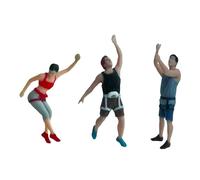 Wmqbjta 3 Pieces Miniature Figures Climbing Model for Diorama Miniature Scenery And Hand-Painted Resin Building Accessories Suitable for P, 1 87 Scale