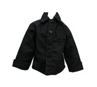 Wmqbjta Action Figure Shirt for 1/12 Scale Male Doll Clothes Accessories Outfit Crafted From Cloth Material Suitable for Collectible Display Model Enthusiasts, Black