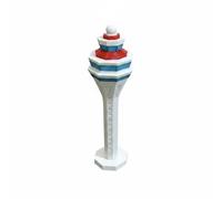 Wmqbjta Airport Control Air Traffic Control Structure Miniature Display Model Matte Collectible Suitable for Aviation Collections Shelf Decor Collector Desk