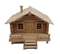 Wmqbjta Assemble Building Bamboo Stilt House Model Kit Miniature Log DIY Bamboo Dwelling Kit Architectural Model Set Realistic Texture And Rustic Detail, Natural