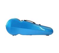 Wmqbjta Carbon Fiber Violin Case Hard Shell Instrument Case Bow Holder Built in Storage Tight Seal Carry Handle Suitable for Practice Orchestra Travel, Royal Blue Brushed