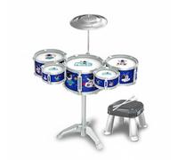 Wmqbjta Children Drum Set Kids Drum Kit Cymbal Stool Toy Percussion Instrument With Five Drums Reinforced Seat Stable Base Thickened PVC Heads Suitable for , Astronaut Drum Set