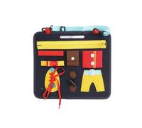 Wmqbjta Children Learning Board Activity Board Busy Board Toy Including Buttons Zippers Buckles For Fine And Sensory Play Suitable for travel car rides preschool road trips, Crossbody Pants B