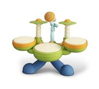 Wmqbjta Children Percussion Drum Electronic Drum Set Kit Toy Instrument With Interactive Pads Cymbals Visual Show Sound Responses Six Modes For Active , Rechargeable 3-Drum